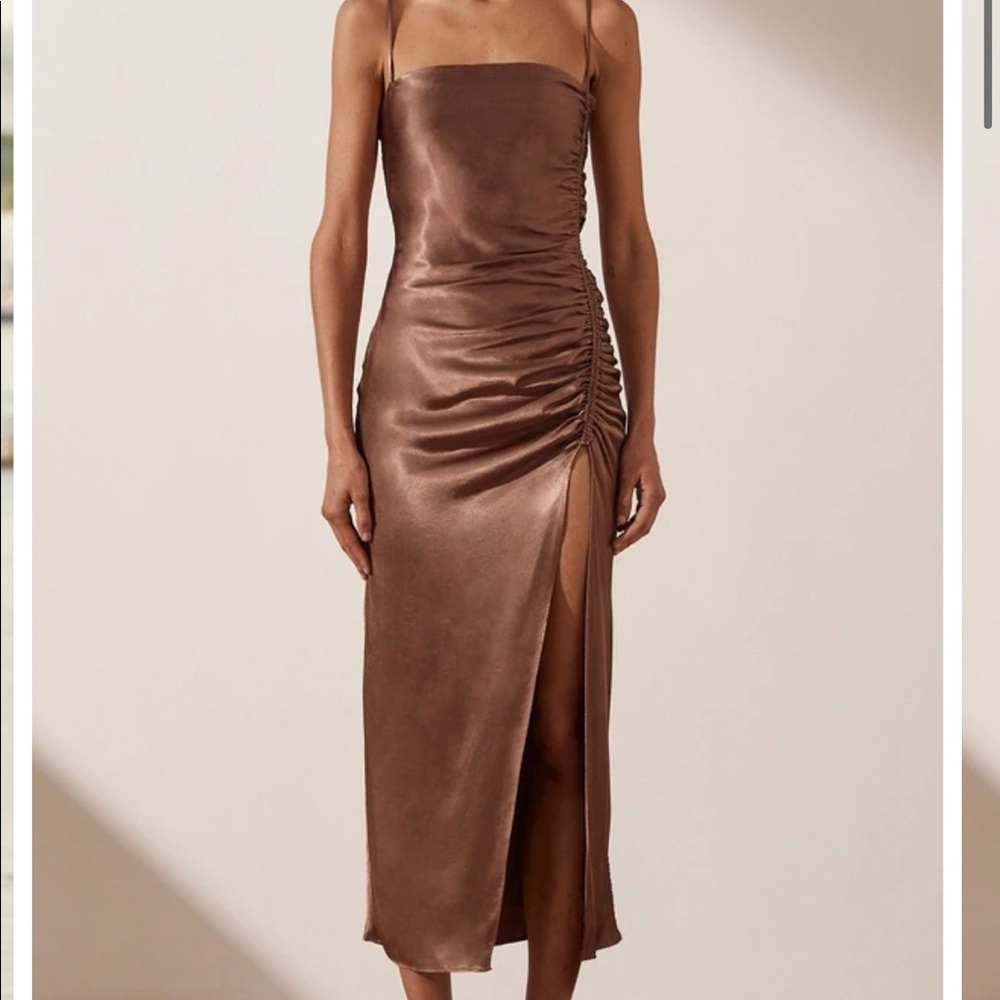 Shona Joy Lily Bias Ruched Midi Dress SOLD OUT
